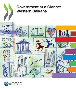Cover page of the Government at a Glance Western Balkans 2020 edition, publication by GOV with contributions from SIGMA